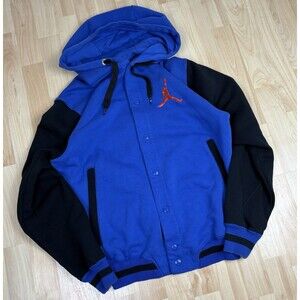 Y2K Jordan Brand Varsity Style Jacket / With Hood / Size Medium
